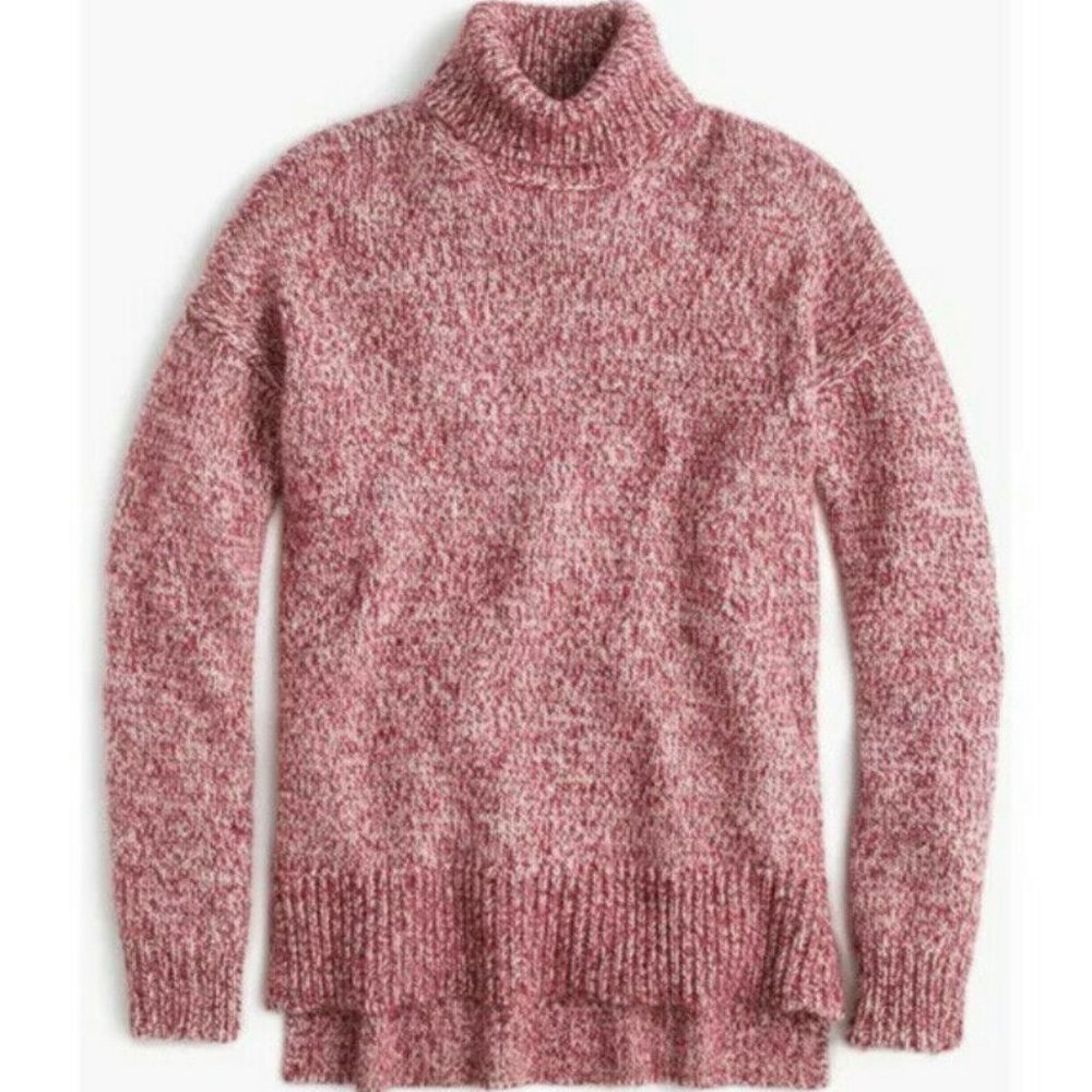 J Crew Sweater Italian Wool Blend Turtleneck Knit